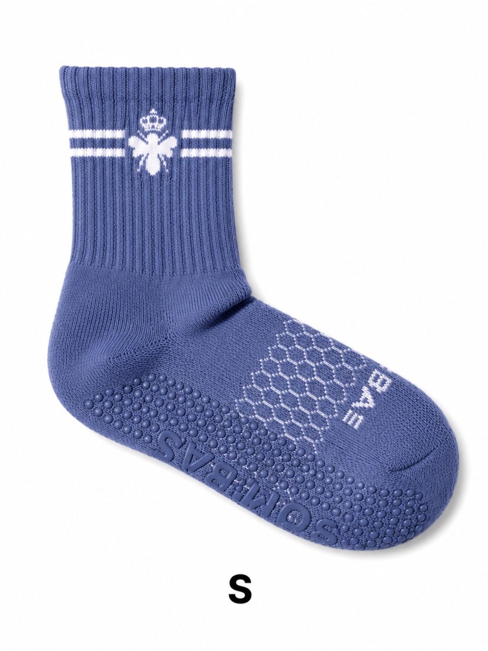 Bombas Gripper Half Calf Socks Oyster Blue S